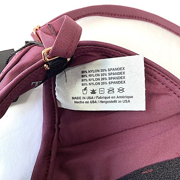 Tavik Maroon & Blue Floral Bikini Top Adjustable Straps New with Tags Size Small - Picture 10 of 16